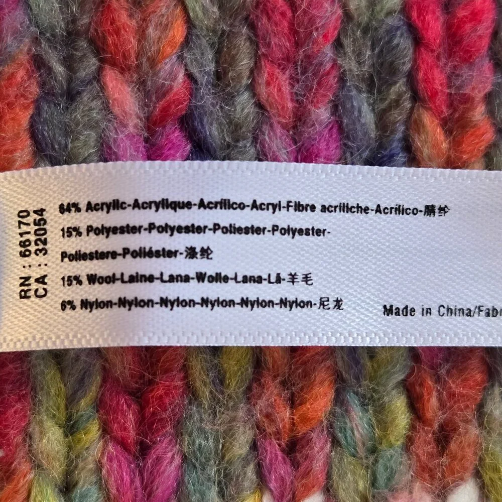 NWT Anthro Scarf Thick Colorful